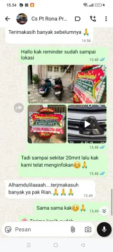 Testimonial Papan Bunga pasirmulya